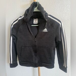 Adidas kids Black Zip-Up Hoodie size 8